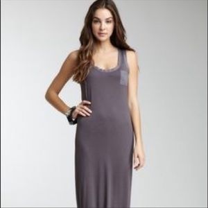 Olive & Oak Maxi Dress - small - pewter/gray